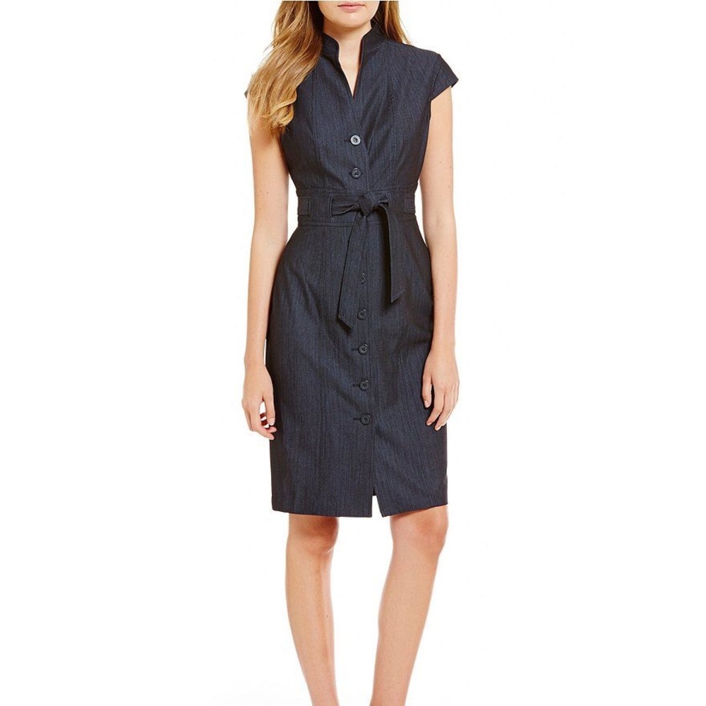Calvin Klein shift gray dress size 2